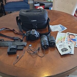 Canon Black DSLR Camera Set with Accessories